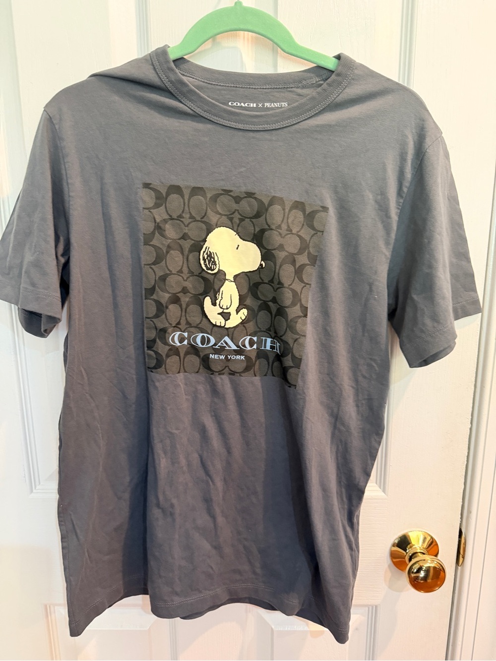 Coach x Peanuts Gray Graphic T-Shirt - Snoopy Print Size Small